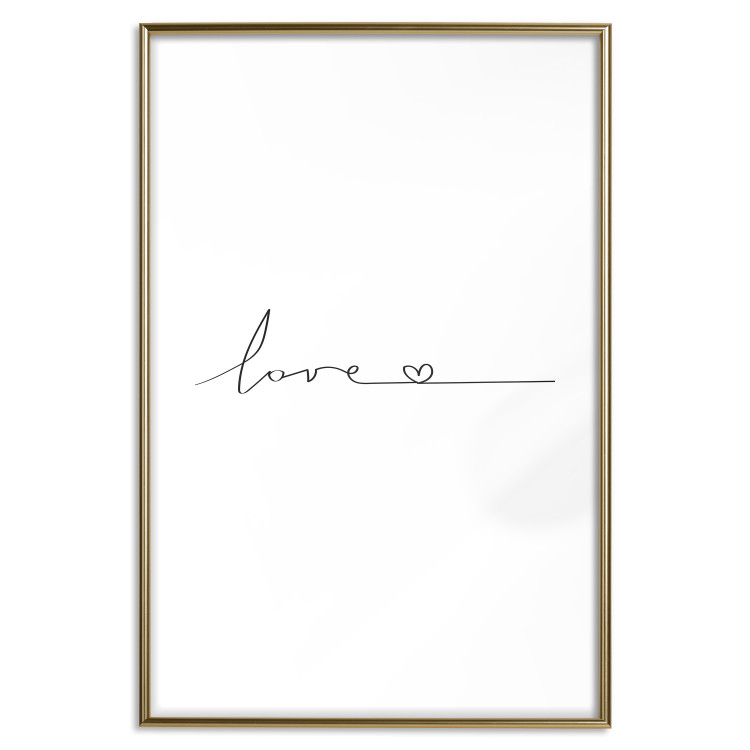 Wall Poster Love Everywhere - black and white English text about love 122856 additionalImage 14