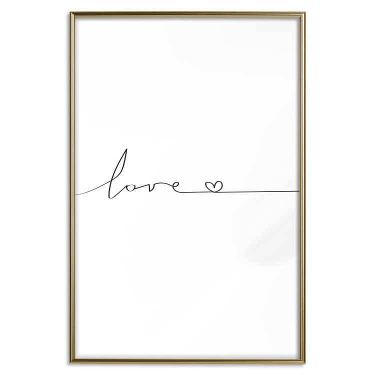 Wall Poster Love Everywhere - black and white English text about love 122856 additionalImage 20