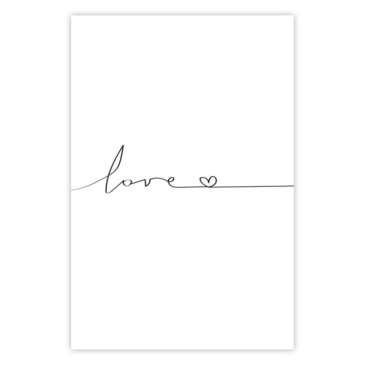 Wall Poster Love Everywhere - black and white English text about love 122856