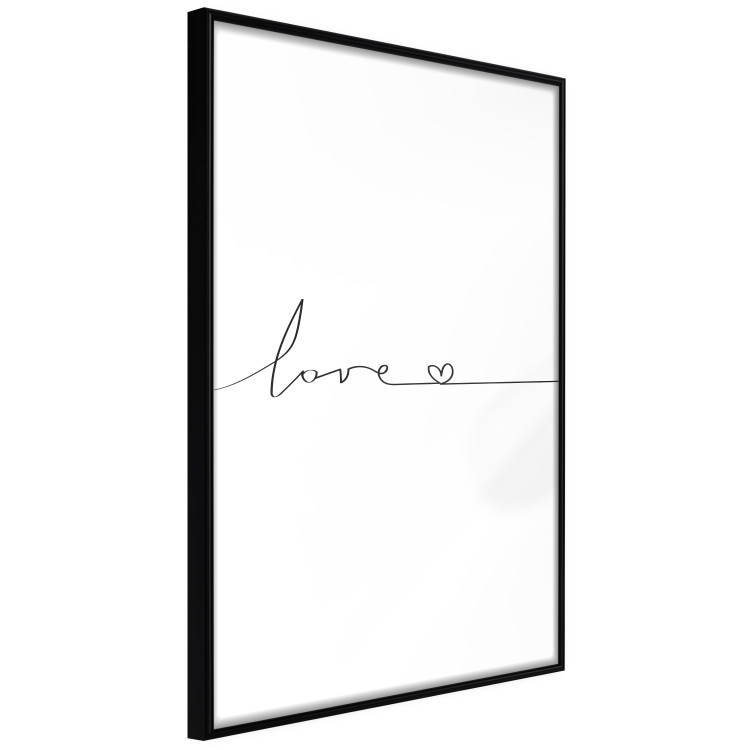 Wall Poster Love Everywhere - black and white English text about love 122856 additionalImage 8