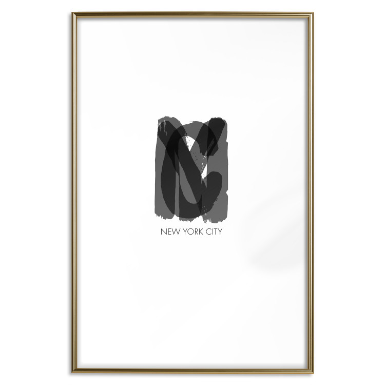 Poster New York City - black text displaying the abbreviation for the city name New York 122956 additionalImage 14