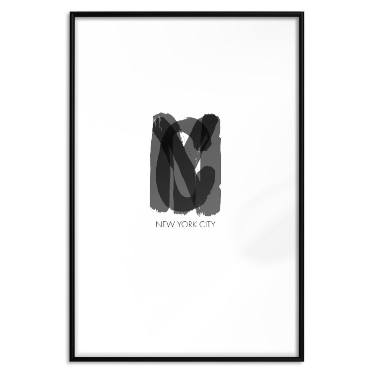 Poster New York City - black text displaying the abbreviation for the city name New York 122956 additionalImage 17