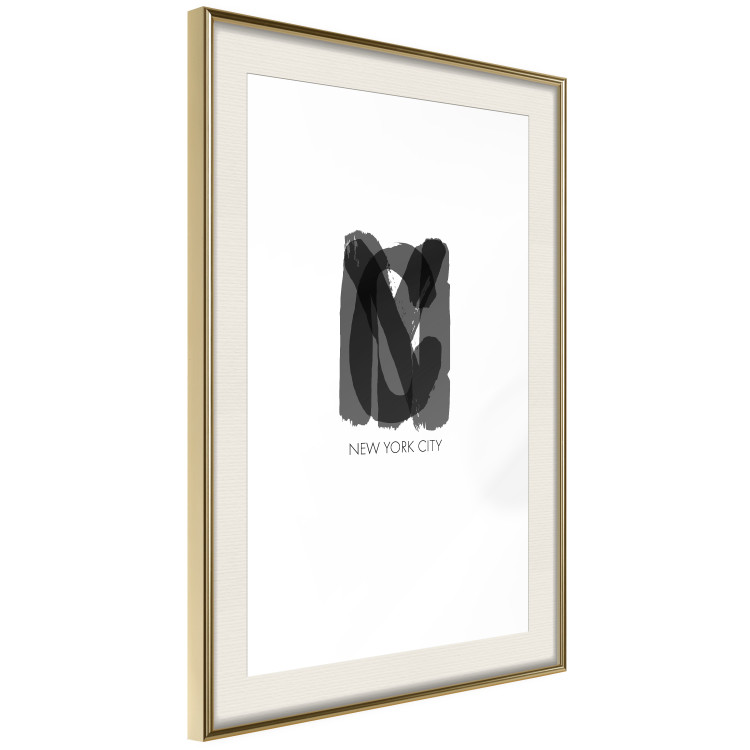 Poster New York City - black text displaying the abbreviation for the city name New York 122956 additionalImage 2