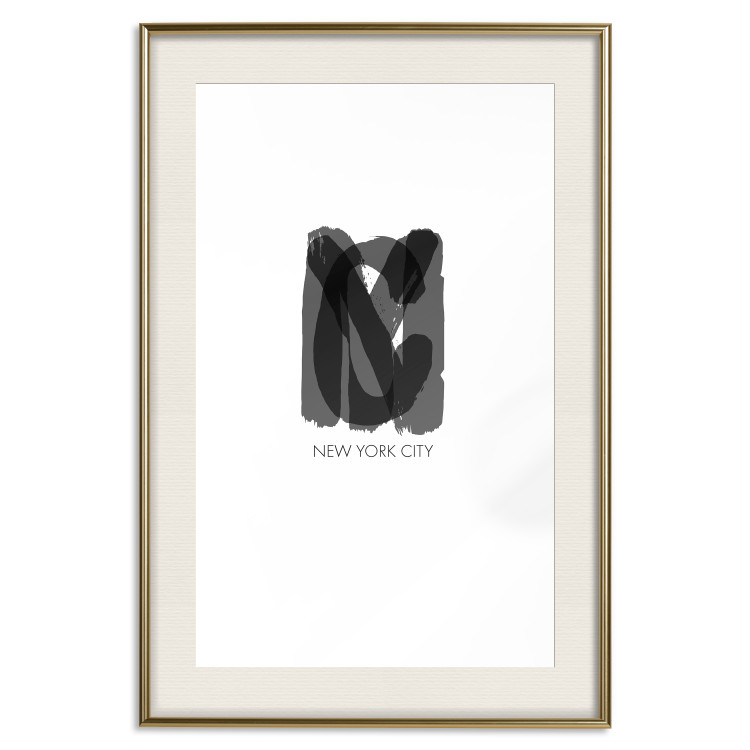 Poster New York City - black text displaying the abbreviation for the city name New York 122956 additionalImage 19