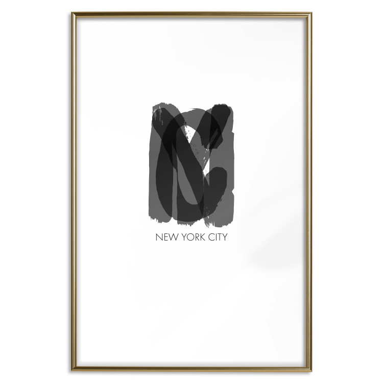 Poster New York City - black text displaying the abbreviation for the city name New York 122956 additionalImage 16