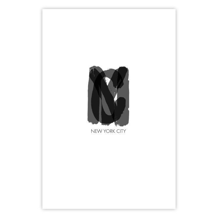 Poster New York City - black text displaying the abbreviation for the city name New York 122956 additionalImage 25