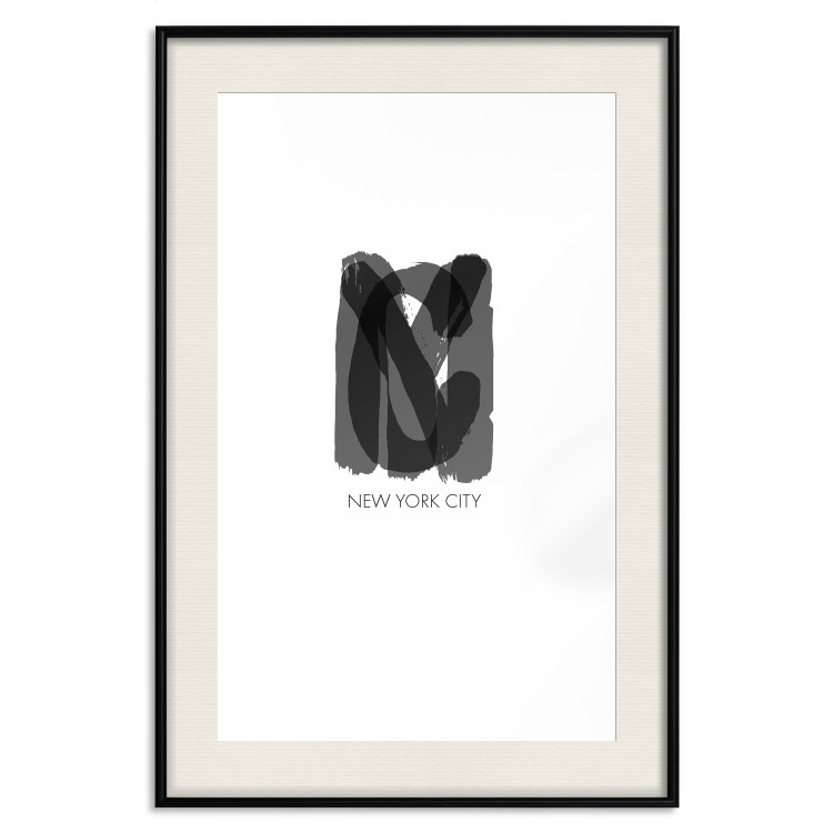 Poster New York City - black text displaying the abbreviation for the city name New York 122956 additionalImage 18