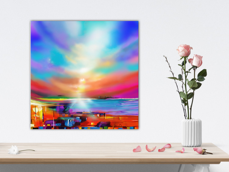 Canvas Print Colorful Sky Tones (1-part) - Abstract Summer Landscape 123356 additionalImage 3