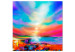 Canvas Print Colorful Sky Tones (1-part) - Abstract Summer Landscape 123356