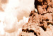 Canvas Art Print Orange rocks - photo in sepia with a rock formation against the sky 123756 additionalThumb 5