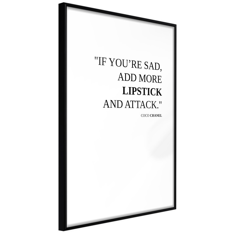 Wall Poster More Lipstick - black English text on a contrasting white background 125756 additionalImage 13