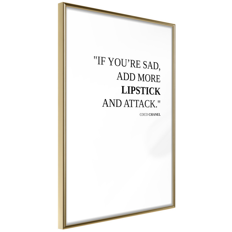 Wall Poster More Lipstick - black English text on a contrasting white background 125756 additionalImage 8