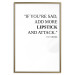 Wall Poster More Lipstick - black English text on a contrasting white background 125756 additionalThumb 26