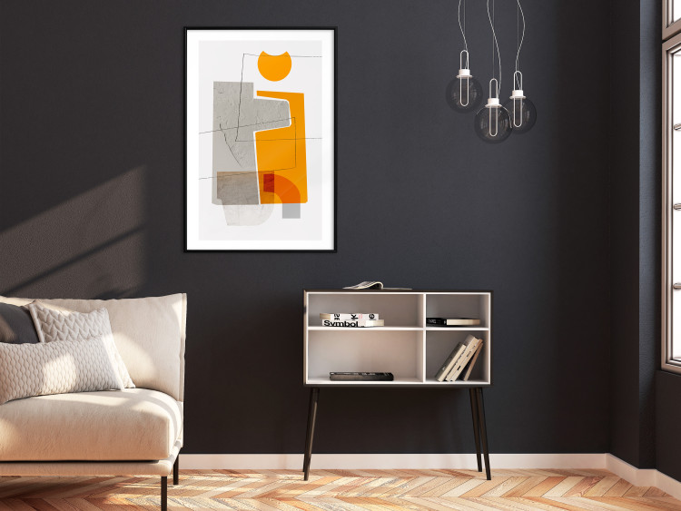 Wall Poster Loving Encounter - abstract orange geometric figure 126656 additionalImage 18