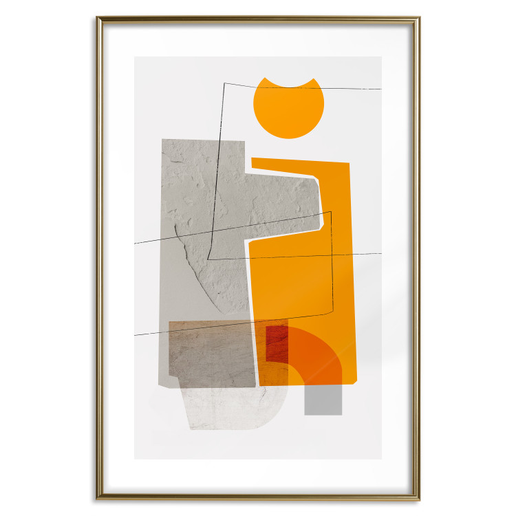 Wall Poster Loving Encounter - abstract orange geometric figure 126656 additionalImage 14