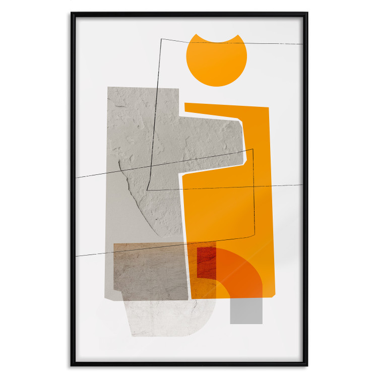 Wall Poster Loving Encounter - abstract orange geometric figure 126656 additionalImage 16