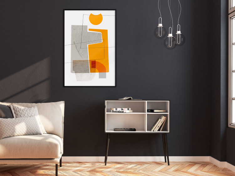 Wall Poster Loving Encounter - abstract orange geometric figure 126656 additionalImage 10