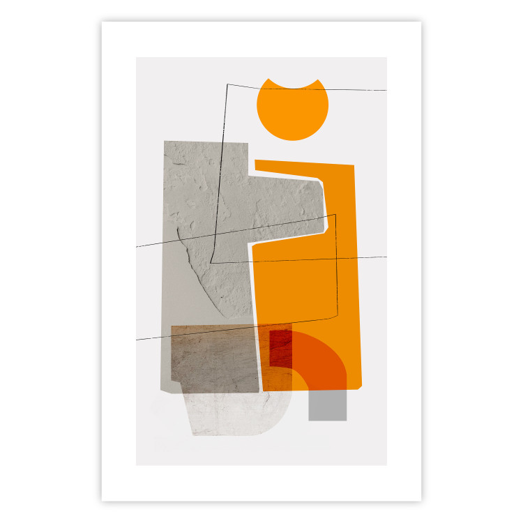 Wall Poster Loving Encounter - abstract orange geometric figure 126656 additionalImage 19