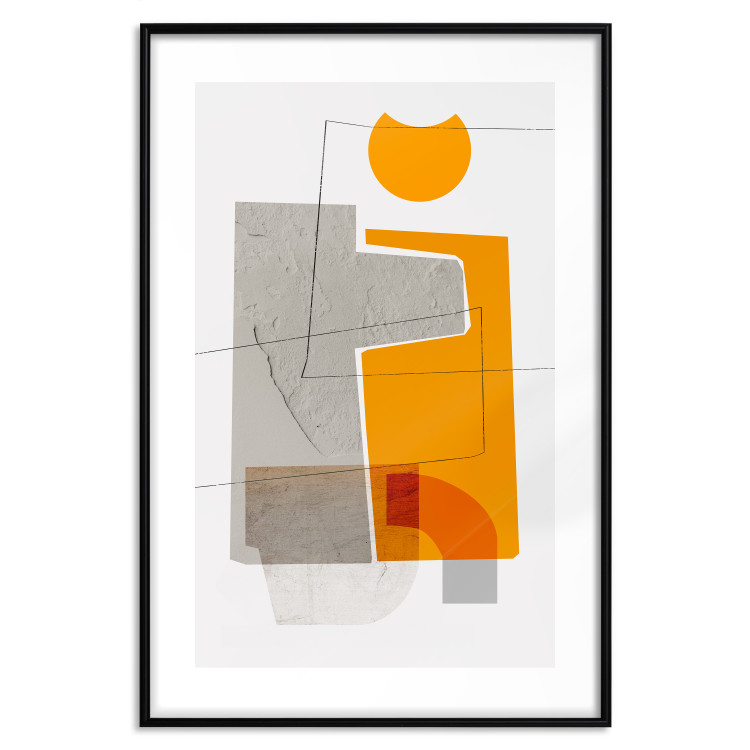 Wall Poster Loving Encounter - abstract orange geometric figure 126656 additionalImage 15