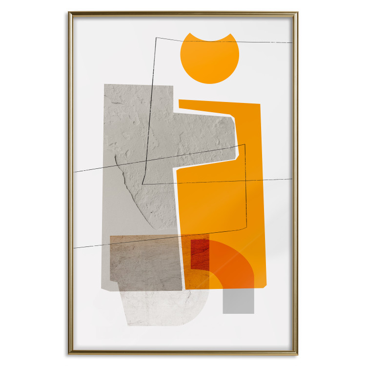 Wall Poster Loving Encounter - abstract orange geometric figure 126656 additionalImage 17