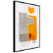 Wall Poster Loving Encounter - abstract orange geometric figure 126656 additionalThumb 2