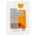 Wall Poster Loving Encounter - abstract orange geometric figure 126656