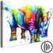 Canvas Colourful Rhino (1 Part) Wide 126956 additionalThumb 6