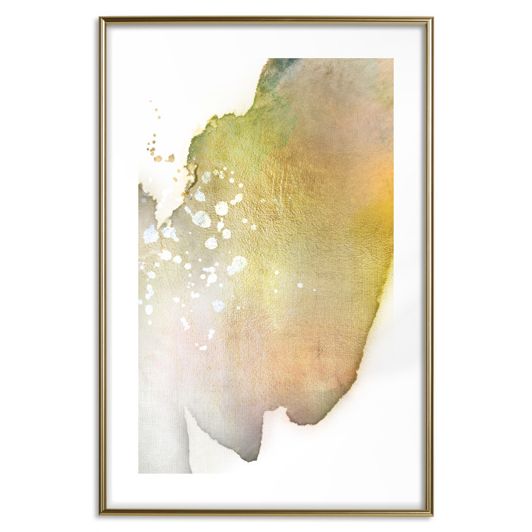 Poster Golden Touch - abstract green texture on white background 127856 additionalImage 14