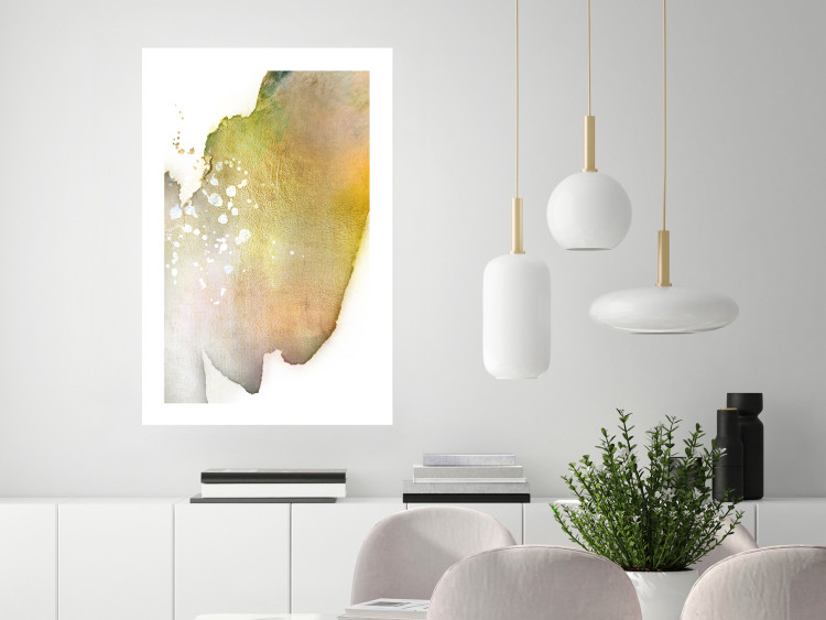 Poster Golden Touch - abstract green texture on white background 127856 additionalImage 8