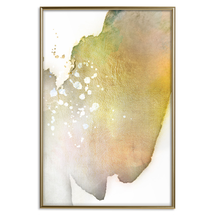 Poster Golden Touch - abstract green texture on white background 127856 additionalImage 17