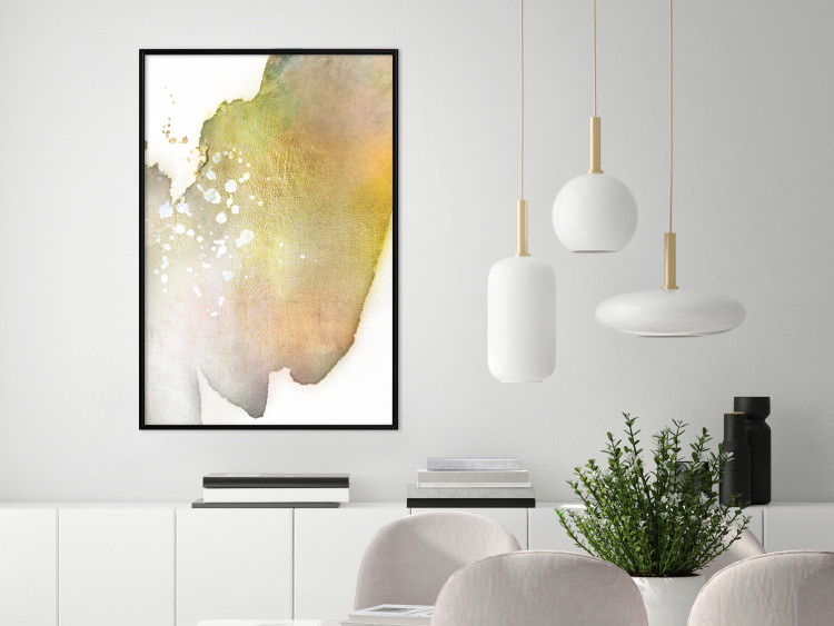 Poster Golden Touch - abstract green texture on white background 127856 additionalImage 10
