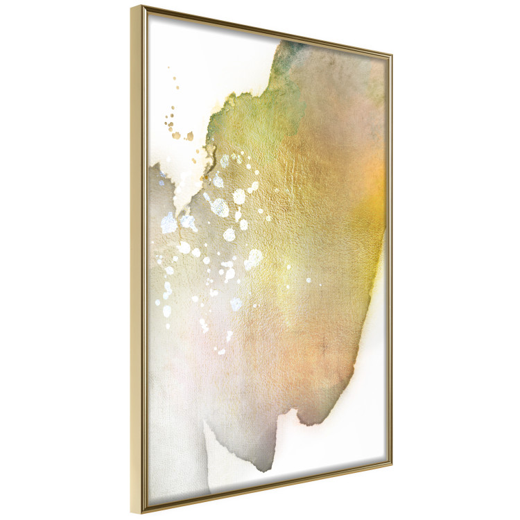 Poster Golden Touch - abstract green texture on white background 127856 additionalImage 2
