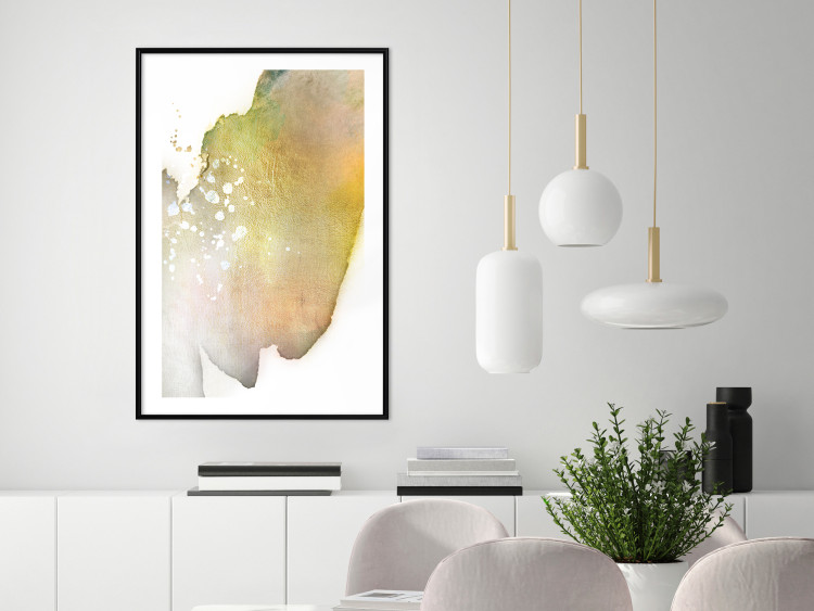 Poster Golden Touch - abstract green texture on white background 127856 additionalImage 18