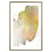 Poster Golden Touch - abstract green texture on white background 127856 additionalThumb 14