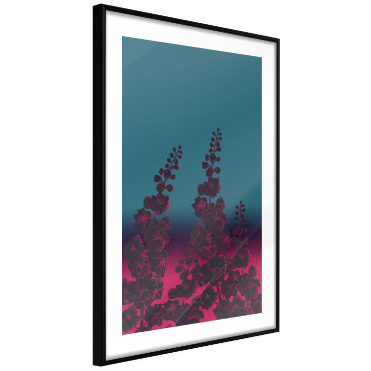 Poster Cosmic Flowers - abstraction with scarlet nature on an uneven background 129156 additionalImage 12