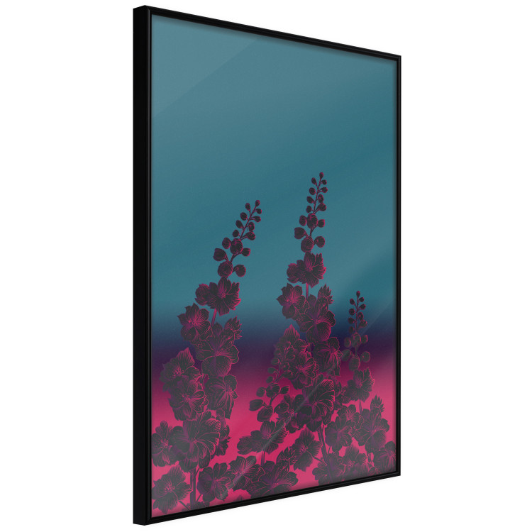 Poster Cosmic Flowers - abstraction with scarlet nature on an uneven background 129156 additionalImage 3