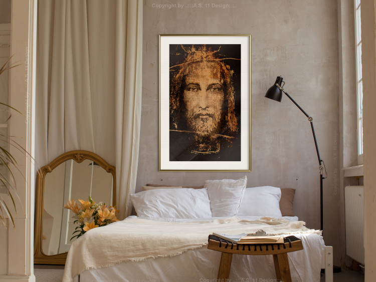 Poster Turin Shroud - sacred composition with reflection of the face of the Son of God 129356 additionalImage 22