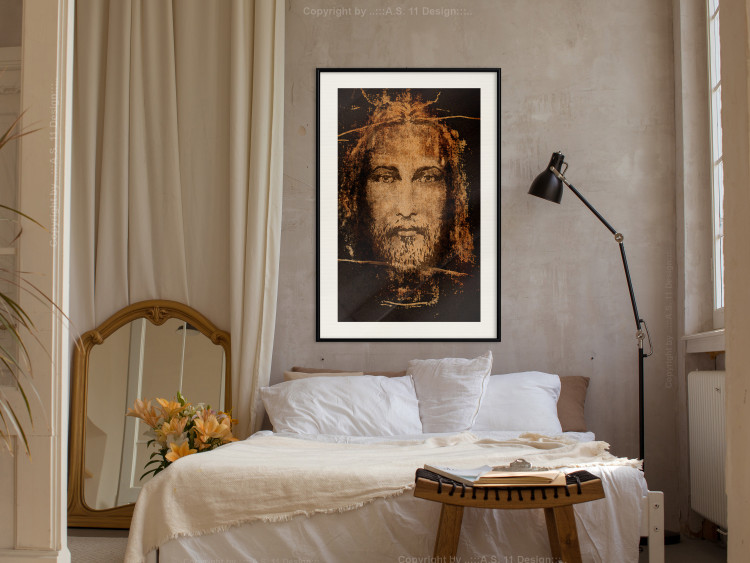 Poster Turin Shroud - sacred composition with reflection of the face of the Son of God 129356 additionalImage 24