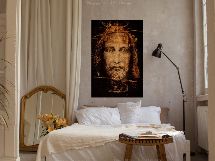 Poster Turin Shroud - sacred composition with reflection of the face of the Son of God 129356 additionalImage 14