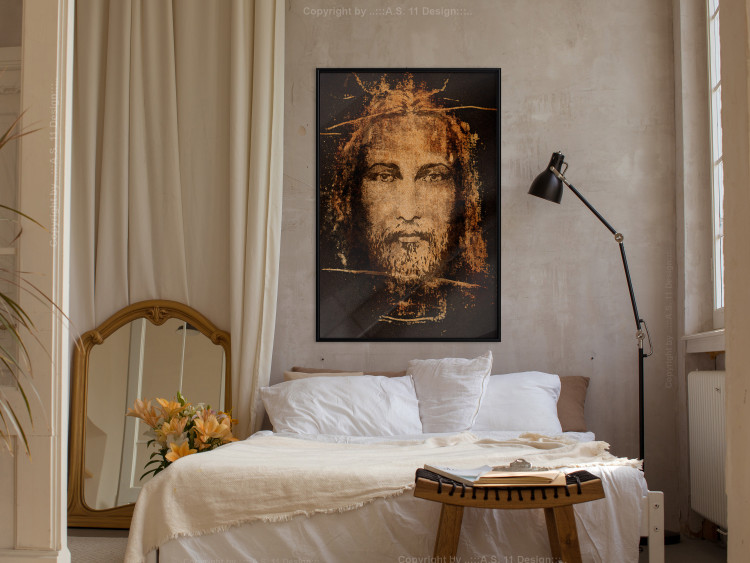 Poster Turin Shroud - sacred composition with reflection of the face of the Son of God 129356 additionalImage 10