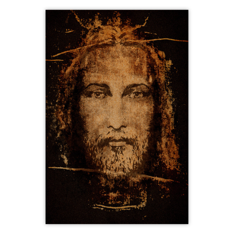 Poster Turin Shroud - sacred composition with reflection of the face of the Son of God 129356