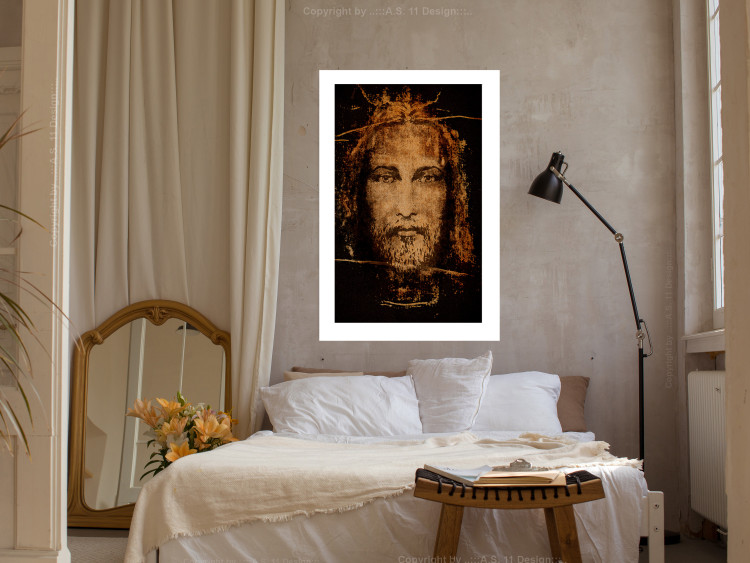 Poster Turin Shroud - sacred composition with reflection of the face of the Son of God 129356 additionalImage 11