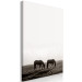 Canvas Horses in the morning - landscape depicting animals grazing at sunrise 130256 additionalThumb 2