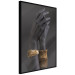 Wall Poster Exotic Duet - black hands with golden accents on a dark background 130456 additionalThumb 13
