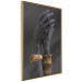 Wall Poster Exotic Duet - black hands with golden accents on a dark background 130456 additionalThumb 12