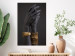Wall Poster Exotic Duet - black hands with golden accents on a dark background 130456 additionalThumb 4