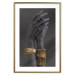 Wall Poster Exotic Duet - black hands with golden accents on a dark background 130456 additionalThumb 16