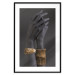 Wall Poster Exotic Duet - black hands with golden accents on a dark background 130456 additionalThumb 17