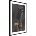 Wall Poster Exotic Duet - black hands with golden accents on a dark background 130456 additionalThumb 8