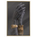 Wall Poster Exotic Duet - black hands with golden accents on a dark background 130456 additionalThumb 17